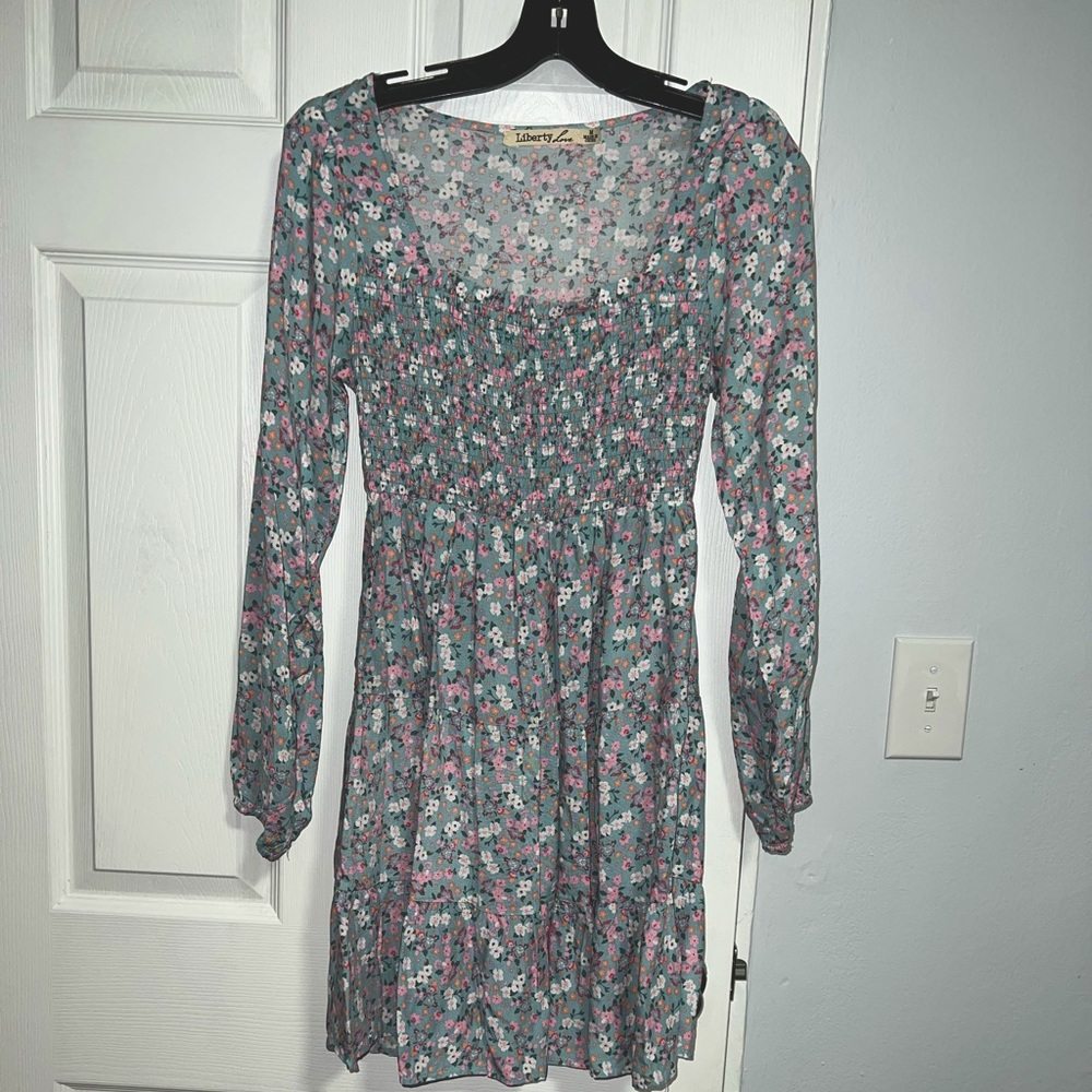 Ruched floral girly dress